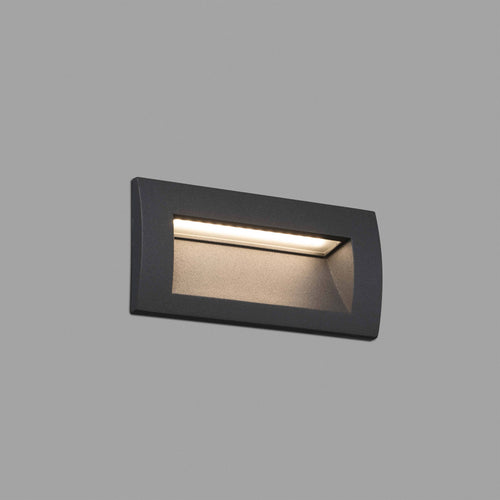 Faro Sedna-2 - LED Outdoor Inbouw Wandlamp Donkergrijs IP65