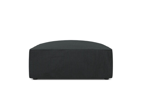 Micadoni Poef Ruby ribfluwelen, zwart - 93x93x40cm