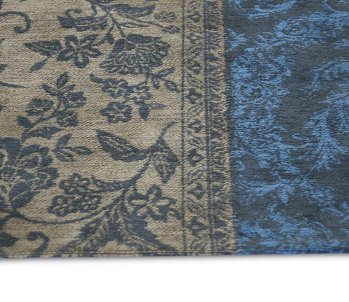 Vintage vloerkleed 8107 Forget Me Not - Blauw - 170 x 240 cm