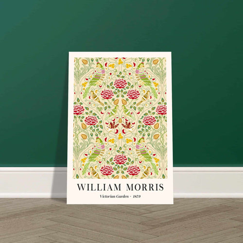 Artfulprints Poster William Morris - Victorian garden 1879   - A4 21x29.7 cm - Groen