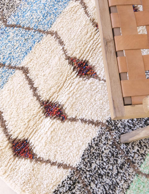 AFK Living vloerkleed Berber - handgemaakt - Wol - 106 x 147 cm - vtwonen shop