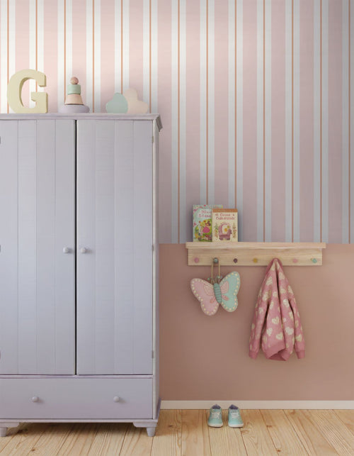 Sanders & Sanders behang strepen roze - 53 cm x 10 m - 640309