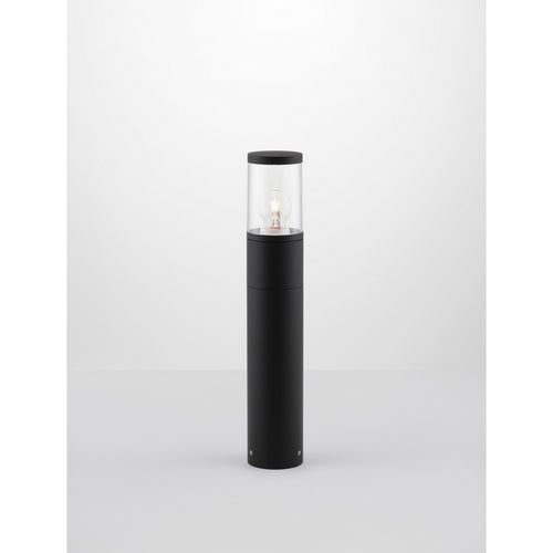 Merano Asbestos 50cm Buitenpaal Zwart Aluminium LED E27 IP54