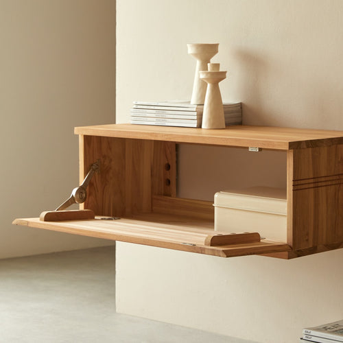 Tikamoon Teakhouten TV-meubel 80 cm - Naturel