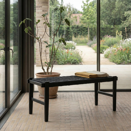 Furnhouse bankje Nobel - Zwart - 38x110x47