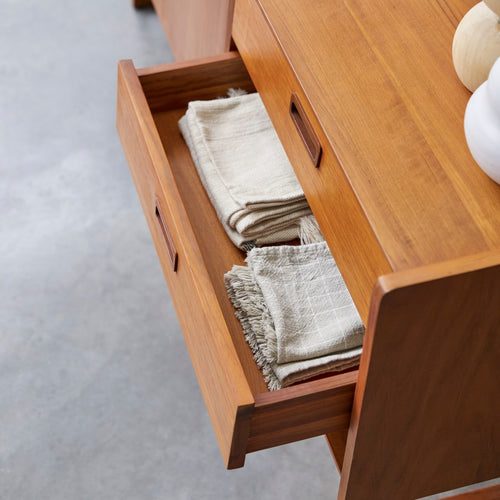 Tikamoon Teakhouten buffet 160 cm - Naturel