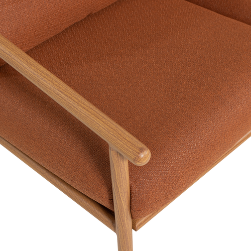 WOOOD loungeset tuin Cavero - Aluminium - Terra/Naturel - 63x268x206