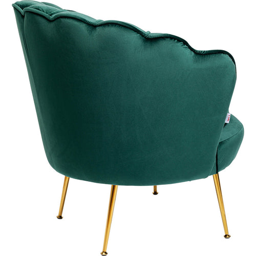 Kare Design Fauteuil Water Lily fluweel groen