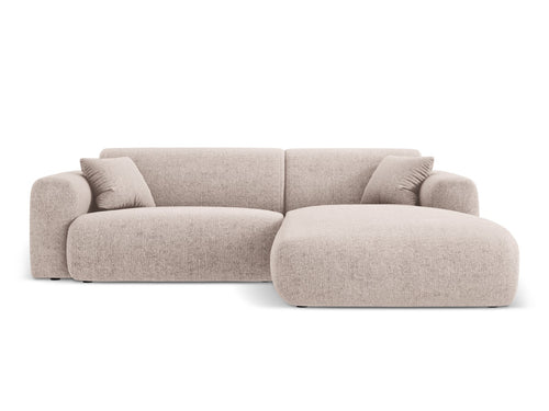 Cosmopolitan Design rechter hoekbank Nolio 4-zits, chenille, beige - 170x235x72cm