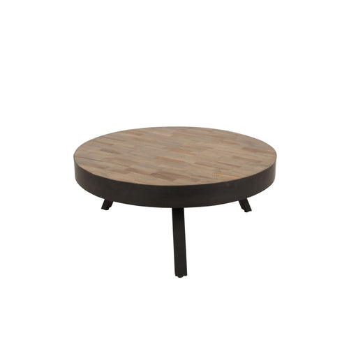 Housecraft Living Suri Salontafel Rond Hout Teak 70 cm Bruin - vtwonen shop