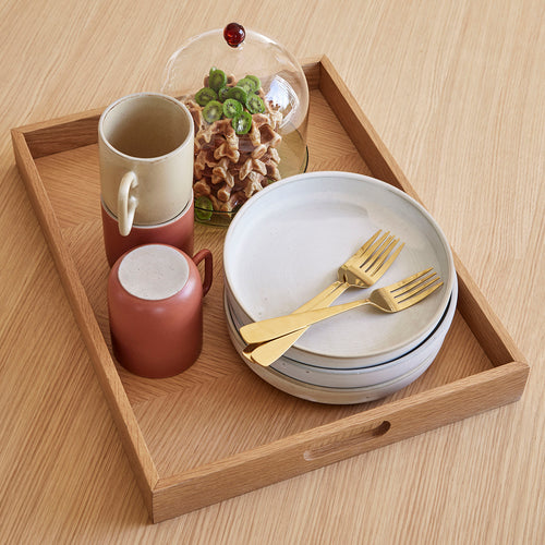 Hübsch borden Clay - keramiek - ø20xh4, ø31xh5cm - vtwonen shop