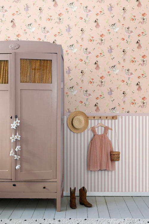 ESTAhome behang elfjes roze - 50 x 900 cm - 131341