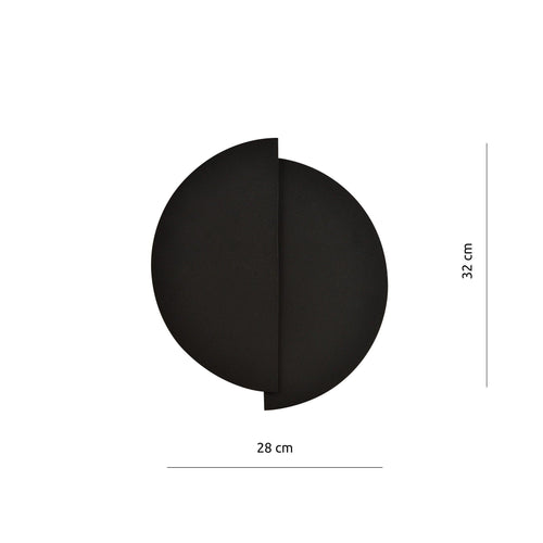 Emibig wandlamp Form - 2 lichts - 8  x 32   cm - zwart