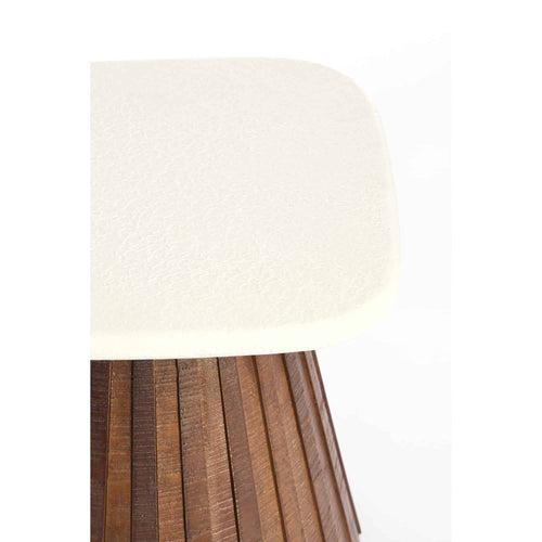 Light & Living bijzettafel Okato - wit - 45x45x40cm
