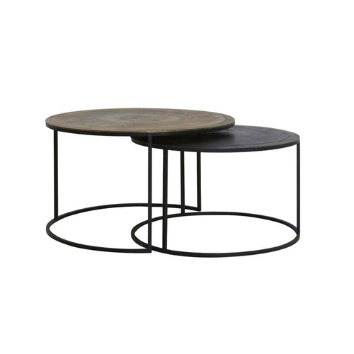 Light & Living tafel  - brons - 75x75x45 cm