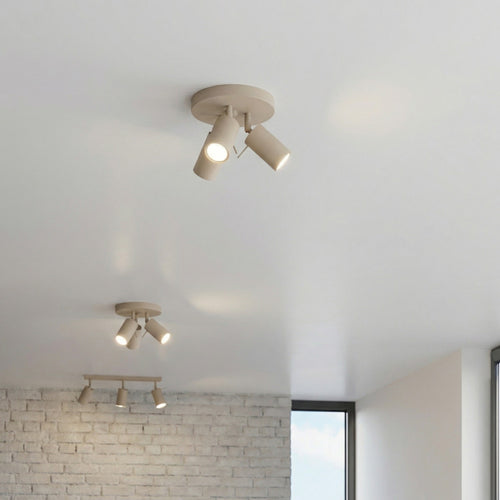 Sollux Lighting Plafondlamp RING 3P taupe - 25,7x25,7x14,5cm