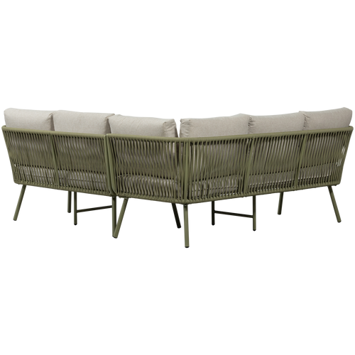 WOOOD loungeset Claunk - Metaal - Groen/Zand - 69x180x180 - vtwonen shop