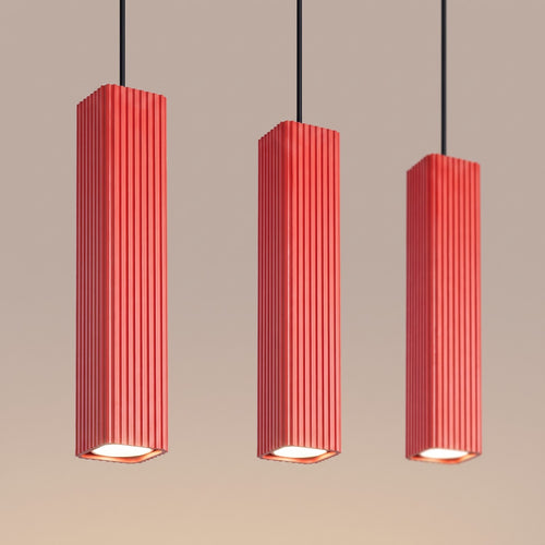 Sollux Lighting Hanglamp RAYO 3L rood - 45x6x98cm