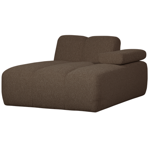 WOOOD chaise longue element rechts Mojo - Bouclé - Bruin -74x162x122cm - vtwonen shop