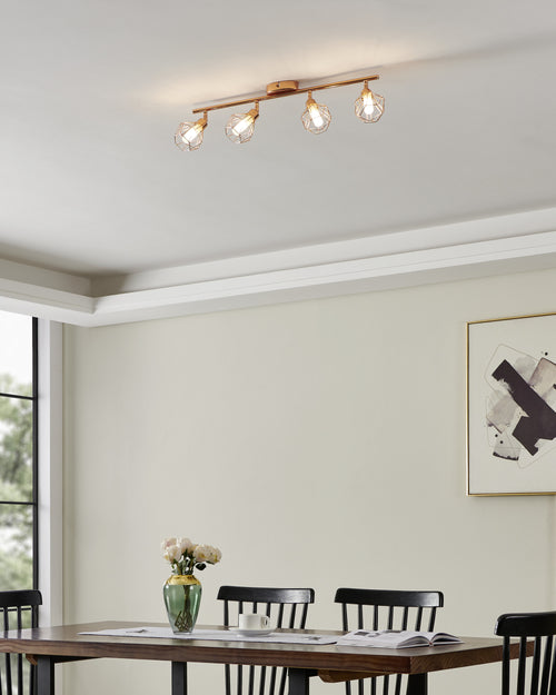 EGLO opbouwspot Zapata - led - 63.5 cm - koper - vtwonen shop