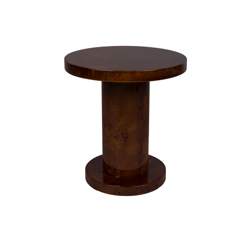 Dutchbone Quinn Bijzettafel Rond 46 cm Walnootkleur - Bruin