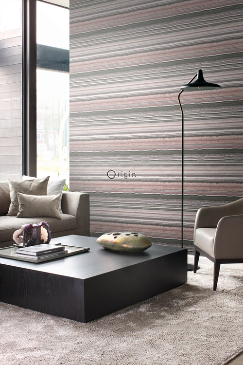 Origin Wallcoverings behang gelaagd marmer steen kwartsroze - 53 cm x 10,05 m - 337237 - vtwonen shop