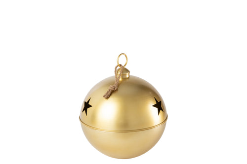 J-Line kerstbal Bal - ijzer - goud - large