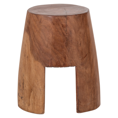 WOOOD kruk Viri - Hout - Naturel - 25x22x22