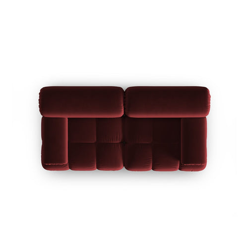 Cosmopolitan Design - Modulaire bank Cortina 2-zits, flueel rood - 94x188x70cm