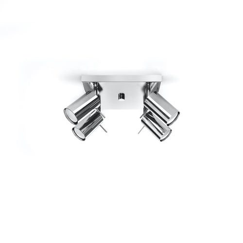 Sollux Lighting Plafondlamp RING 4 chroom - 25x25x16cm