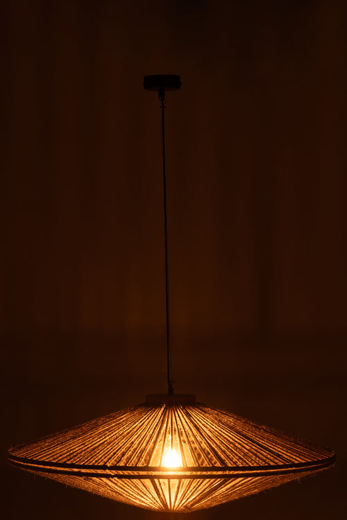 J-Line hanglamp Ovni - ijzer/jute - naturel - large
