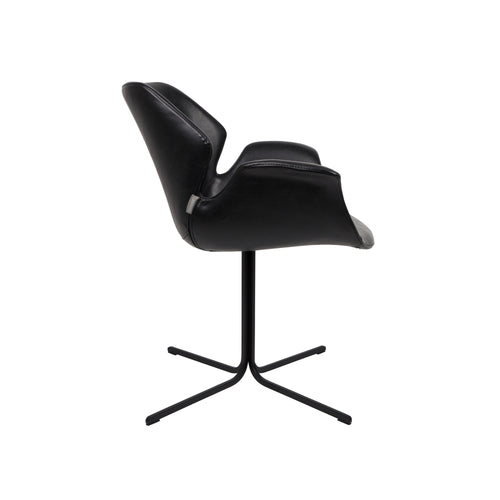 Zuiver Nikki Eetkamerstoelen armleuning Zwart - Set van 2 - vtwonen shop