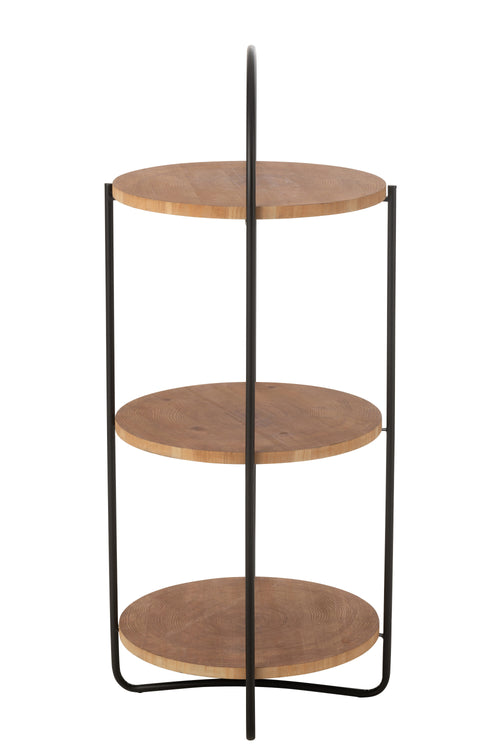 J-Line rek Mia - ijzer - naturel/zwart - vtwonen shop