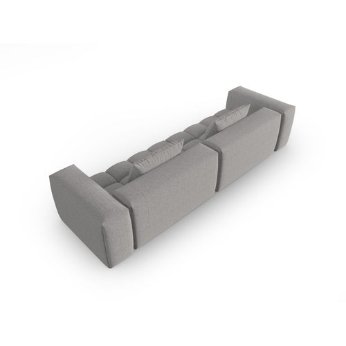 Cosmopolitan Design - Modulaire bank Verona 5-zits, structurele stof warm grijs - 85x290x70cm