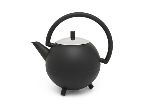 Bredemeijer - Theepot Duet Design Saturn 1,2L mat zwart - vtwonen shop