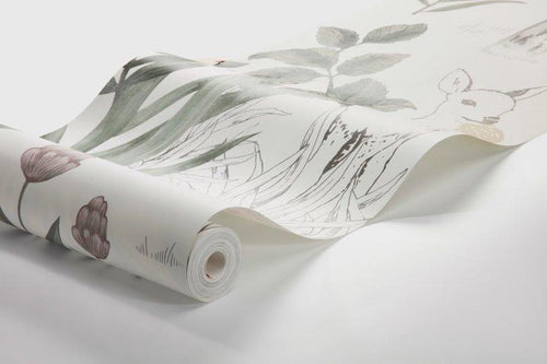 Borastapeter behang vintage bosdieren lichtgroen - 265 x 270 cm - 660634