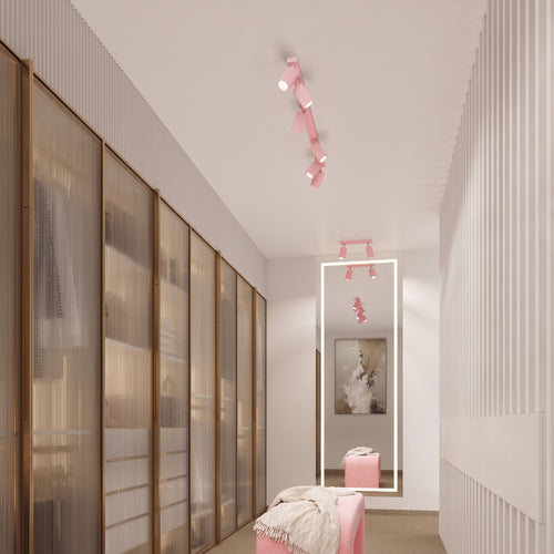 Sollux Lighting Plafondlamp KARBON 6L roze - 117x6,5x16,5cm