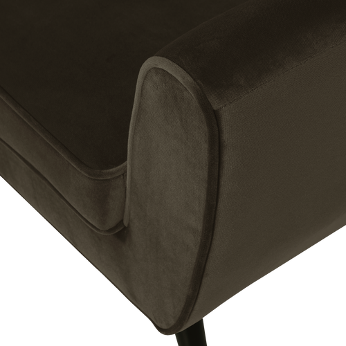 WOOOD fauteuil Rocco - Velvet - Warm Groen - 75x92x81