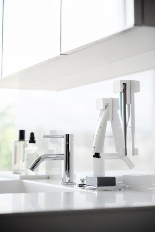 Yamazaki Zelfklevende Tandenborstelhouder (set van 2) -Tower - Wit - vtwonen shop