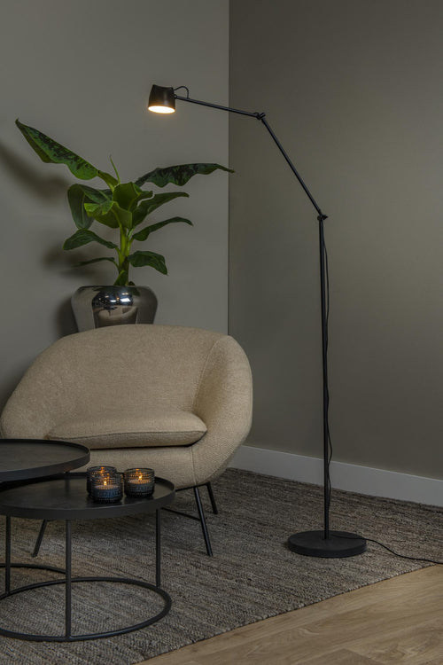 Lucide vloerlamp MILNE - Geïntegreerde LED - Zwart - vtwonen shop