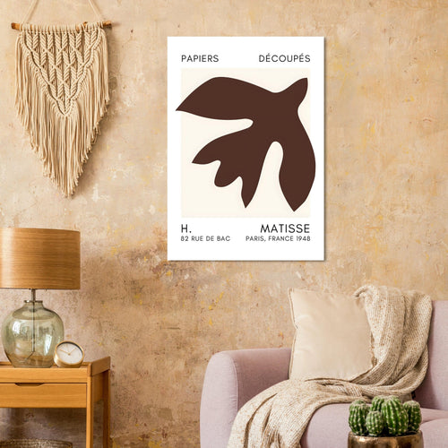 Artfulprints  Matisse – Floating forms brown   poster 70x100 cm - vtwonen shop