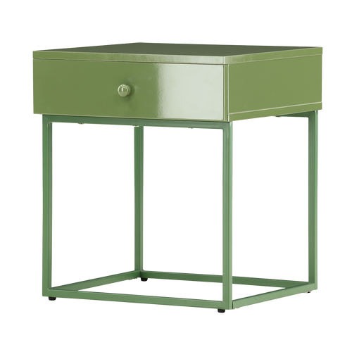 Nest living Lewis Metalen Nachtkastje met Lade - Groen - vtwonen shop