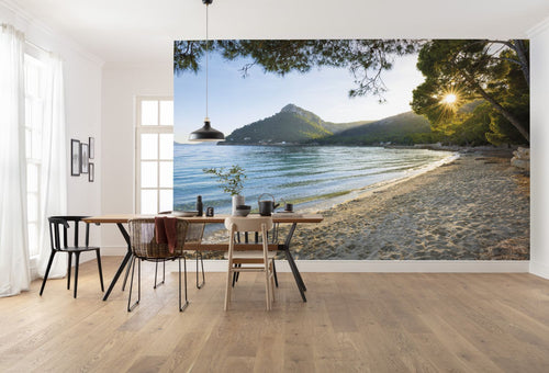 Sanders & Sanders fotobehang strand zandkleurig en blauw - 450 x 280 cm - 612639