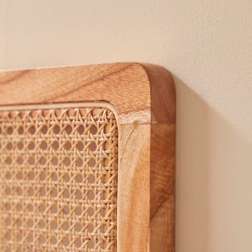 Tikamoon Hoofdbord voor kinderbed van gevlochten rotan 90 cm - Naturel - vtwonen shop