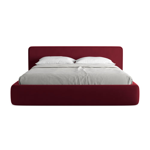 LaMiaSofa Bed met opbergruimte Firenze - velours - bourgondië - 220x225x82