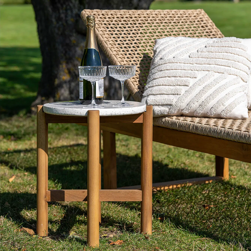 Artichok Teresa Houten Tuin Bijzettafel Naturel - Ø 37 cm