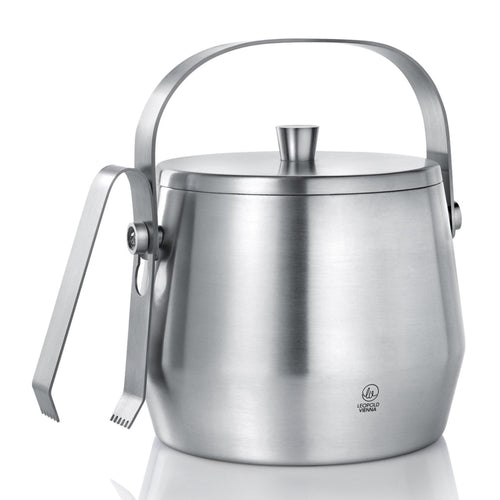 Leopold Vienna - Ijsemmer - 1 liter - Dubbelwandig - Met deksel en tang - RVS - vtwonen shop