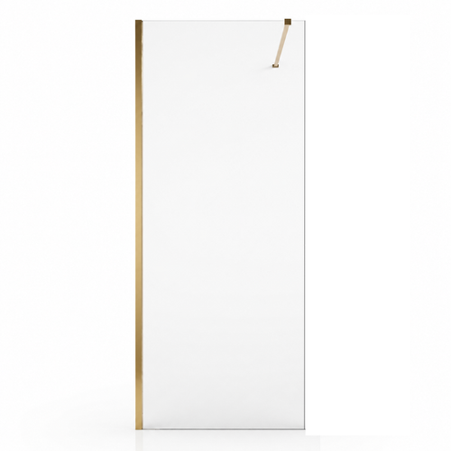 Badplaats Douchewand Florida 50 x 200 cm – Goud – Inloopdouche 8 mm Veiligheidsglas