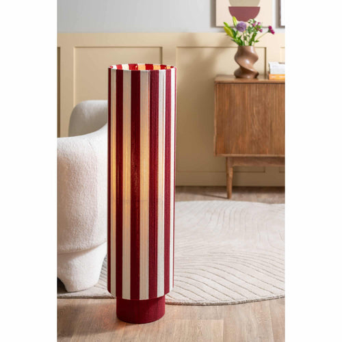Leitmotiv vloerlamp Vienna Stripes - rood - Ø28cm