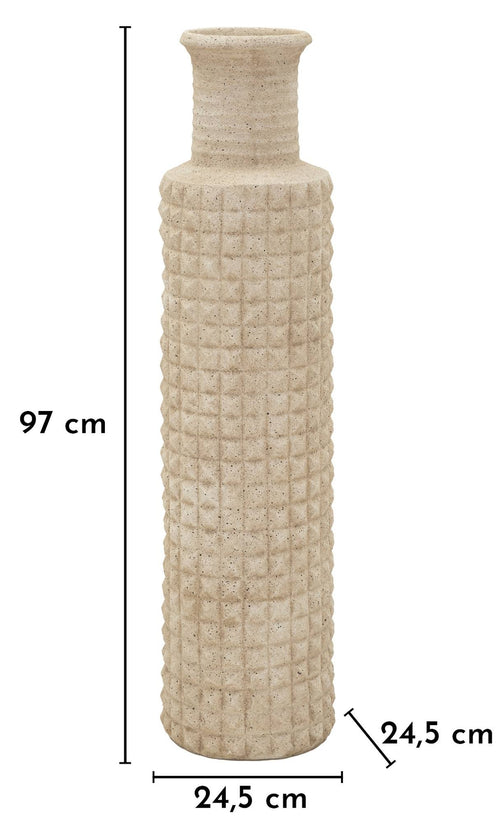 Mauro Ferretti buitenvaas - Ø 24,5x97 cm - beige